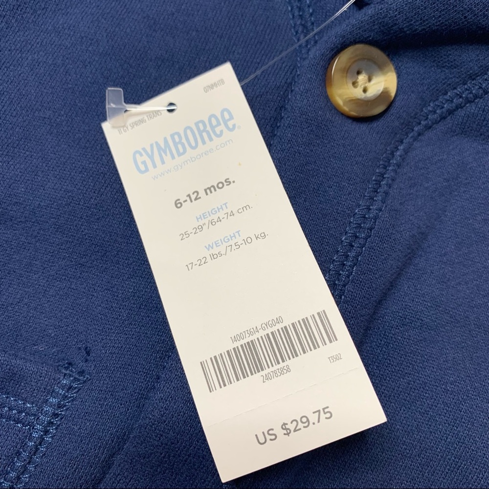 Gymboree navy and lime button sweater NWT - Picture 5 of 5